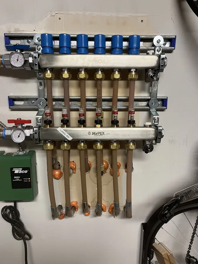 Plumber performing Gas Line Installation at a residential property in Plattsburgh